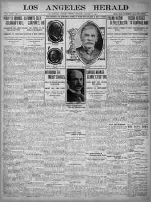 The Los Angeles Herald Newspaper January 6, 1905 kapağı