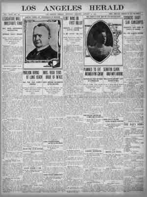 The Los Angeles Herald Newspaper January 12, 1905 kapağı