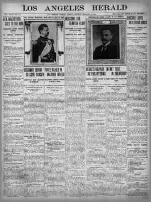 The Los Angeles Herald Newspaper January 13, 1905 kapağı