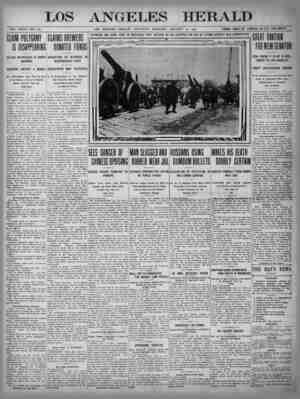 The Los Angeles Herald Newspaper January 14, 1905 kapağı