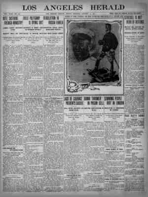The Los Angeles Herald Newspaper January 15, 1905 kapağı