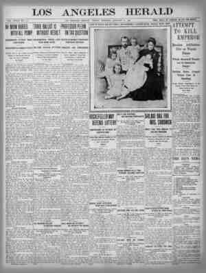 The Los Angeles Herald Newspaper January 20, 1905 kapağı