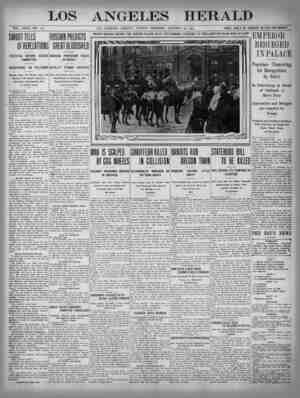 The Los Angeles Herald Newspaper January 22, 1905 kapağı