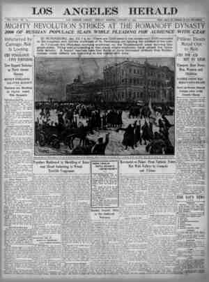 The Los Angeles Herald Newspaper January 23, 1905 kapağı