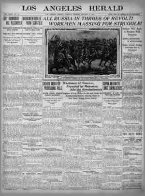 The Los Angeles Herald Newspaper January 24, 1905 kapağı