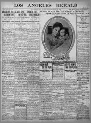 The Los Angeles Herald Newspaper January 26, 1905 kapağı