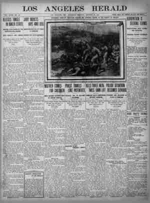 The Los Angeles Herald Newspaper January 28, 1905 kapağı