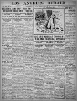 The Los Angeles Herald Newspaper January 29, 1905 kapağı