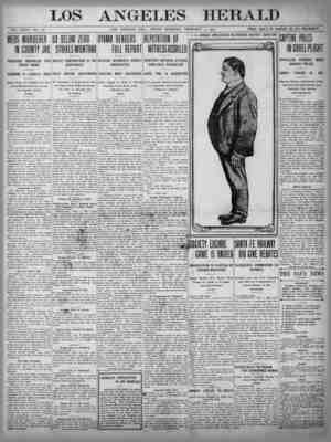 The Los Angeles Herald Newspaper February 3, 1905 kapağı