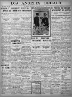 The Los Angeles Herald Newspaper February 6, 1905 kapağı