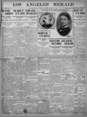 The Los Angeles Herald Newspaper February 7, 1905 kapağı