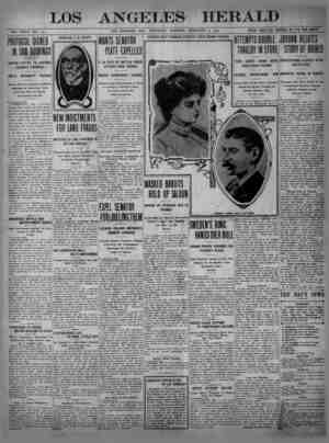 The Los Angeles Herald Newspaper February 9, 1905 kapağı