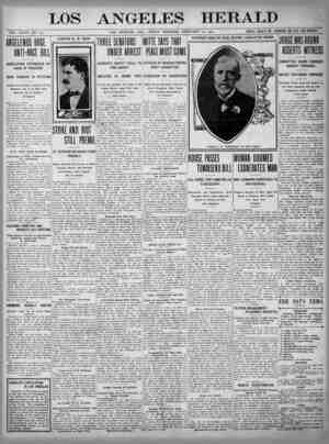 The Los Angeles Herald Newspaper February 10, 1905 kapağı