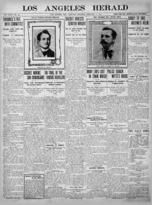 The Los Angeles Herald Newspaper February 11, 1905 kapağı