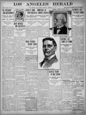 The Los Angeles Herald Newspaper February 17, 1905 kapağı