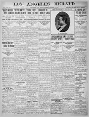 The Los Angeles Herald Newspaper February 19, 1905 kapağı