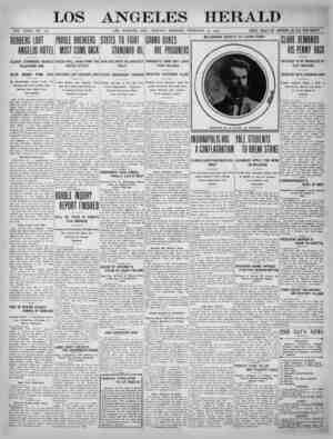 The Los Angeles Herald Newspaper February 20, 1905 kapağı