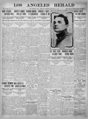 The Los Angeles Herald Newspaper February 23, 1905 kapağı