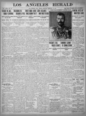 The Los Angeles Herald Newspaper February 24, 1905 kapağı