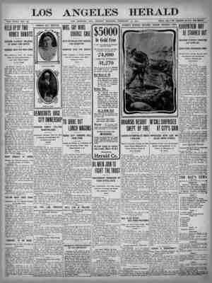 The Los Angeles Herald Newspaper February 26, 1905 kapağı
