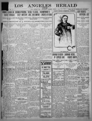 The Los Angeles Herald Newspaper March 1, 1905 kapağı