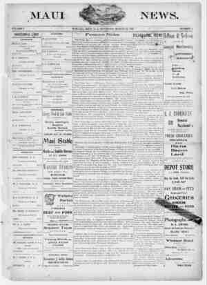 The Maui News Newspaper 24 Mart 1900 kapağı