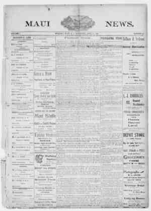 The Maui News Newspaper 21 Nisan 1900 kapağı