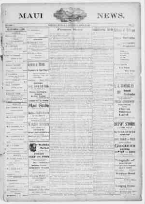The Maui News Newspaper 28 Nisan 1900 kapağı