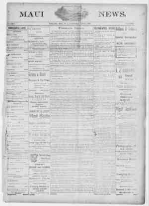 The Maui News Newspaper 9 Haziran 1900 kapağı