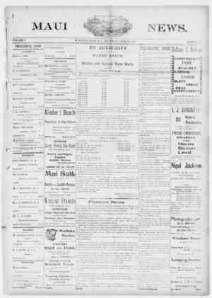 The Maui News Newspaper 30 Haziran 1900 kapağı