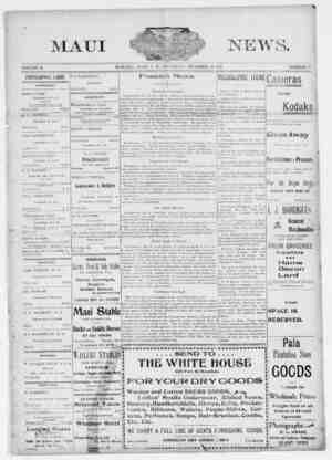The Maui News Newspaper 22 Aralık 1900 kapağı