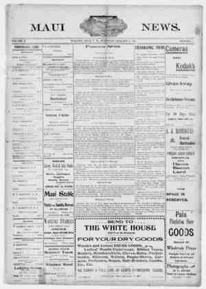 The Maui News Newspaper 5 Ocak 1901 kapağı