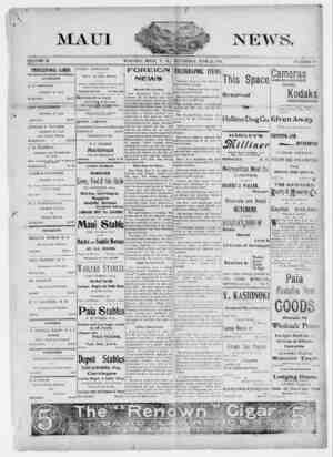 The Maui News Newspaper 22 Haziran 1901 kapağı