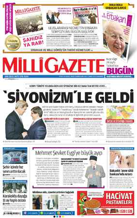 Milli Gazete Gazetesi 2 Mart 2013 kapağı