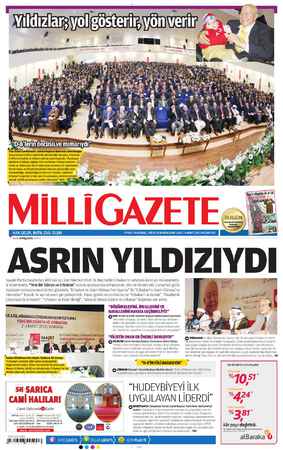 Milli Gazete Gazetesi 4 Mart 2013 kapağı
