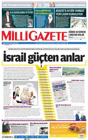 Milli Gazete Gazetesi 10 Nisan 2013 kapağı