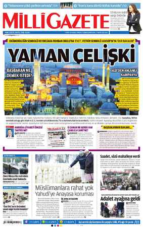 Milli Gazete Gazetesi May 7, 2013 kapağı