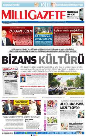 Milli Gazete Gazetesi 29 Mayıs 2013 kapağı