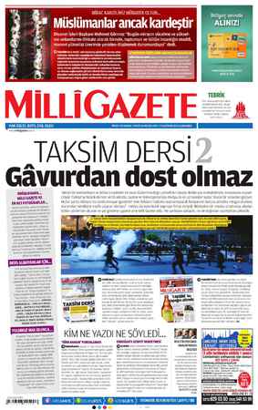 Milli Gazete Gazetesi June 5, 2013 kapağı