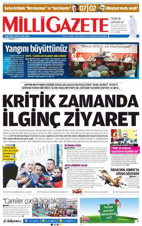 Milli Gazete Gazetesi June 20, 2013 kapağı