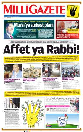 Milli Gazete Gazetesi 22 Ağustos 2013 kapağı