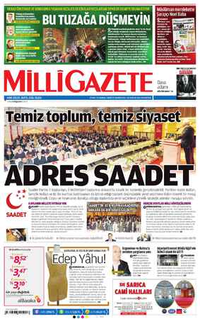 Milli Gazete sayfa 1