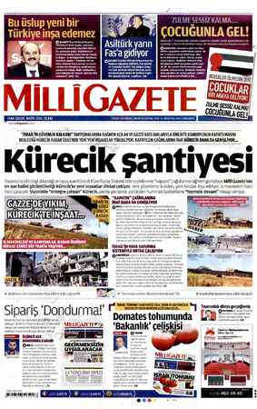 Milli Gazete sayfa 1