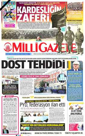 Milli Gazete sayfa 1