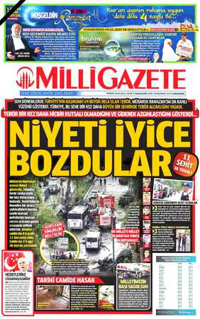 Milli Gazete sayfa 1