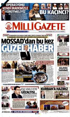 Milli Gazete sayfa 1