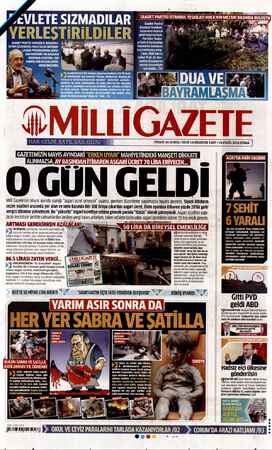 Milli Gazete sayfa 1