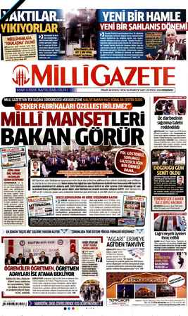 Milli Gazete sayfa 1