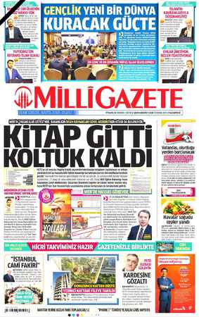 Milli Gazete sayfa 1