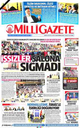 Milli Gazete sayfa 1